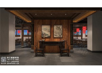 定海區(qū)200平方米快餐廳設(shè)計(jì)裝修-浙江國富裝飾