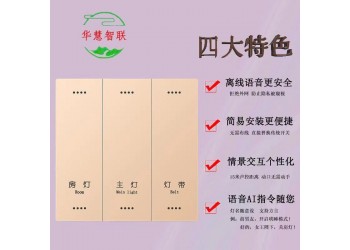 華慧智聯(lián)A款輕觸語(yǔ)音智能控制開(kāi)關(guān)
