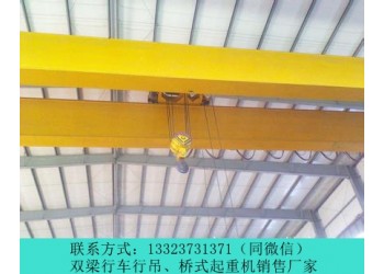 廣東韶關(guān)雙梁起重機廠家QD10t-18m行吊