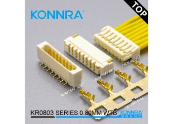 KR0803無(wú)耳替代JST摩托車膠殼線對(duì)板針座臥式連接件單排