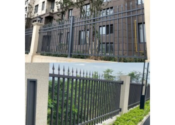 供應住宅區(qū)圍墻鋅鋼護欄小區(qū)商品房外墻防爬鐵藝圍欄