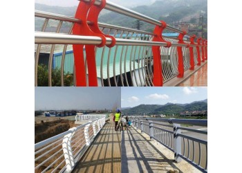 定制景觀橋梁大橋兩側(cè)隔離防護(hù)欄桿 河道河堤安全防護(hù)圍欄廠家