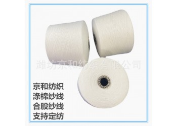 cvc60/40 21支2股滌棉紗線 合股紗織帶用紗京和紡織